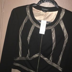Bebe black mesh cropped jacket brand new